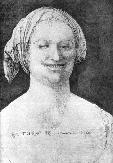 Albrecht Durer Laughing Peasant Woman